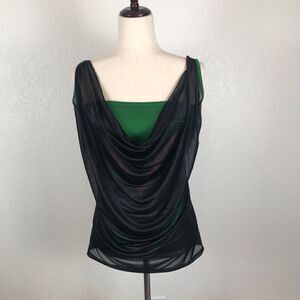 ‎Skunkfunk Ahaize sheer overlay draped tank 2